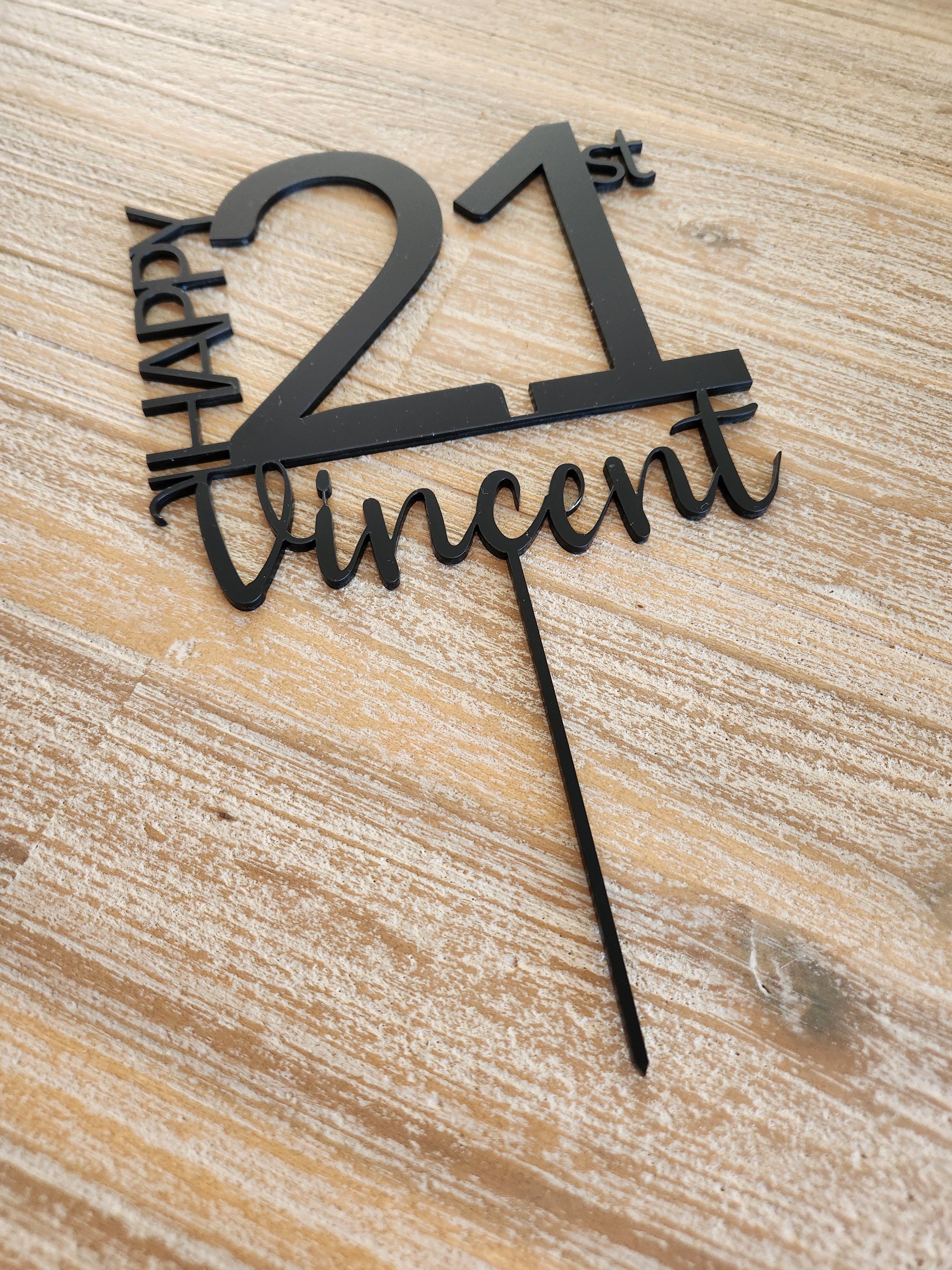 Custom 21st Cake Topper