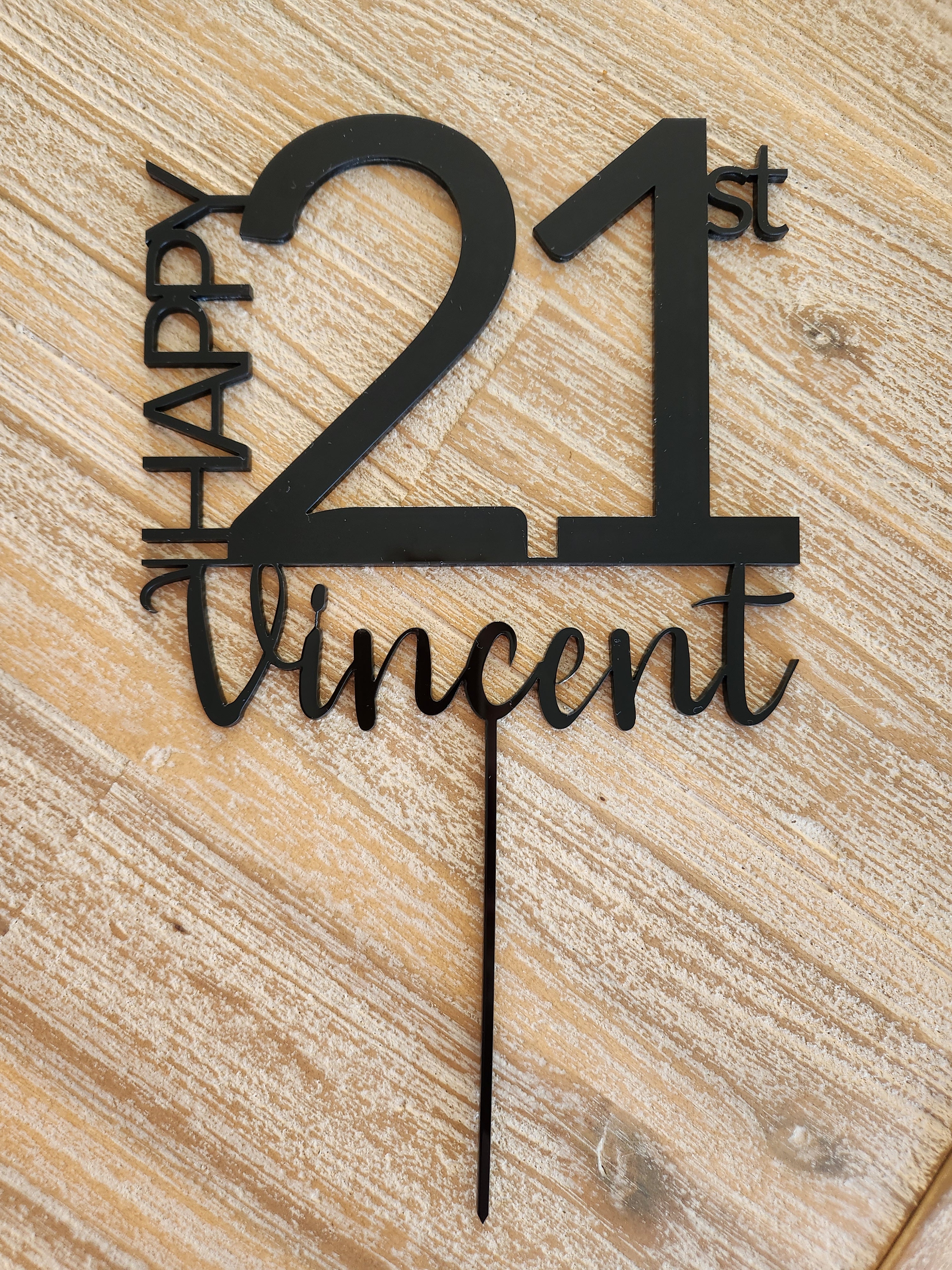 Custom 21st Cake Topper