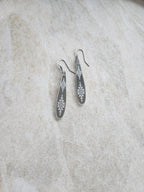 Long Tear Drop Mirror - Sliver