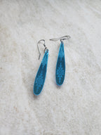 Long Tear Drop Mirror - Blue