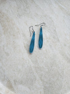 Long Tear Drop Mirror - Blue
