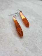 Long Tear Drop Mirror - Brunt Orange