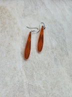 Long Tear Drop Mirror - Brunt Orange