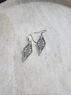 Long Diamond Mirror - Silver