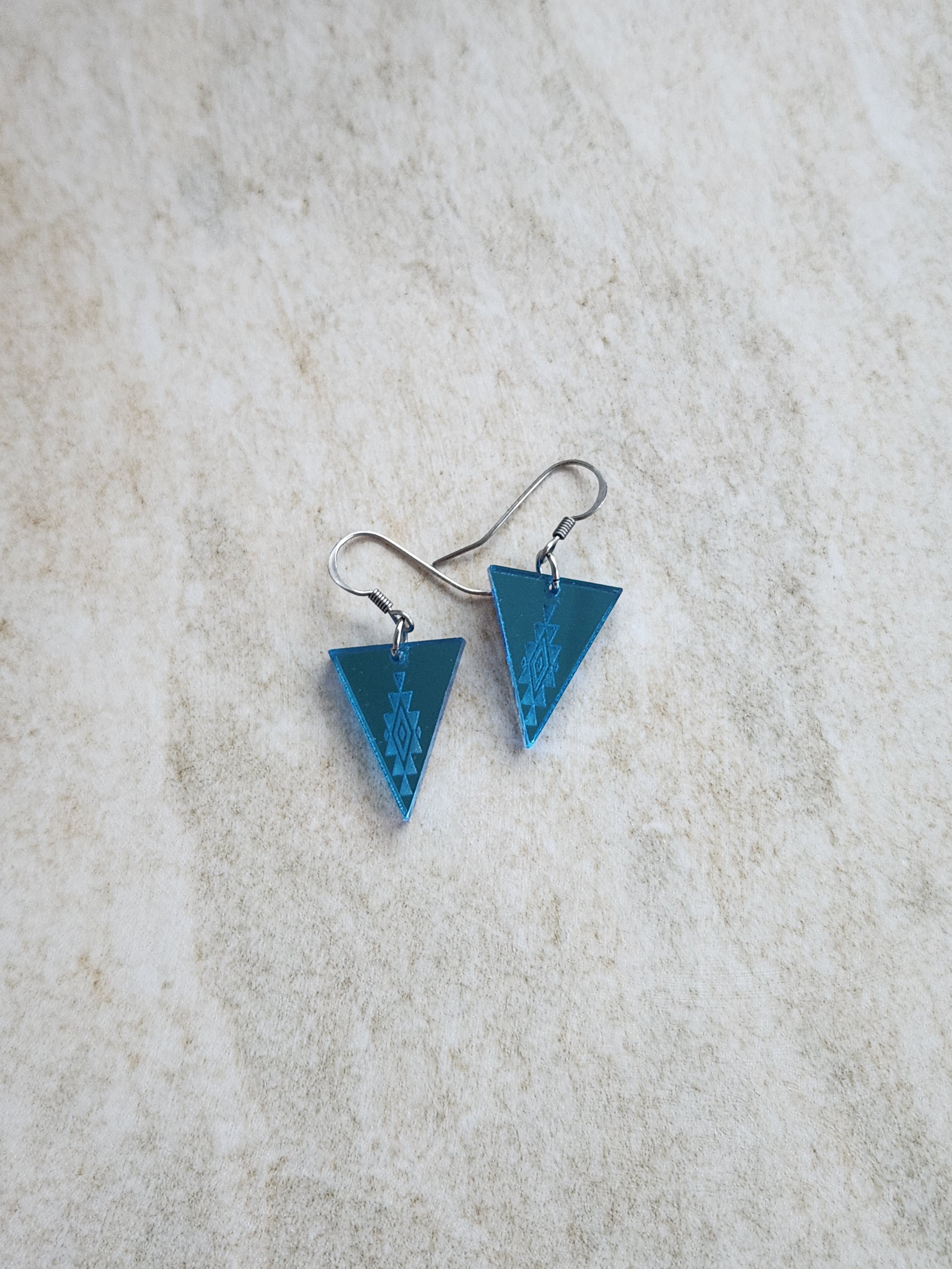 Small Triangle Mirror - Blue Style 2