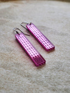 Long Rectangle Drop Mirror (Dot's) - Pink