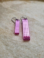 Long Rectangle Drop Mirror (Dot's) - Pink