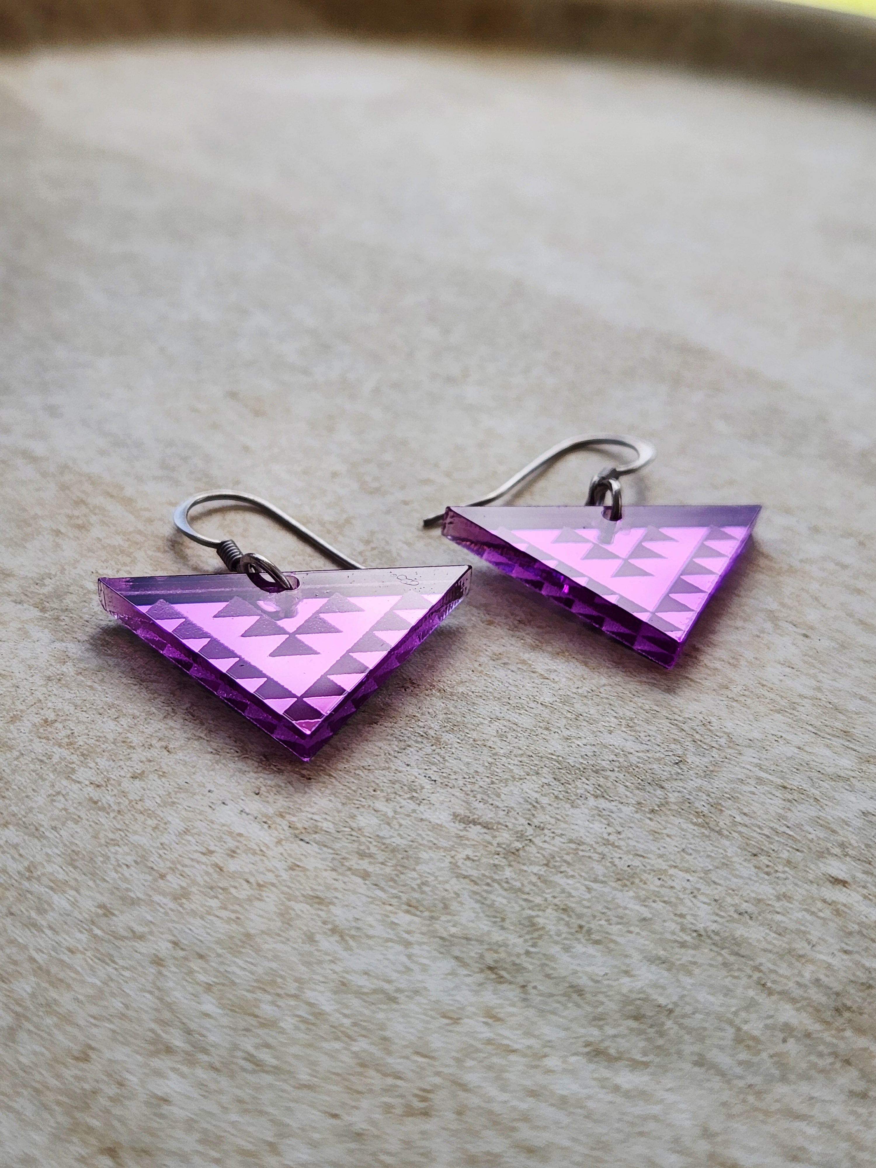 Med Triangle Mirror - Purple