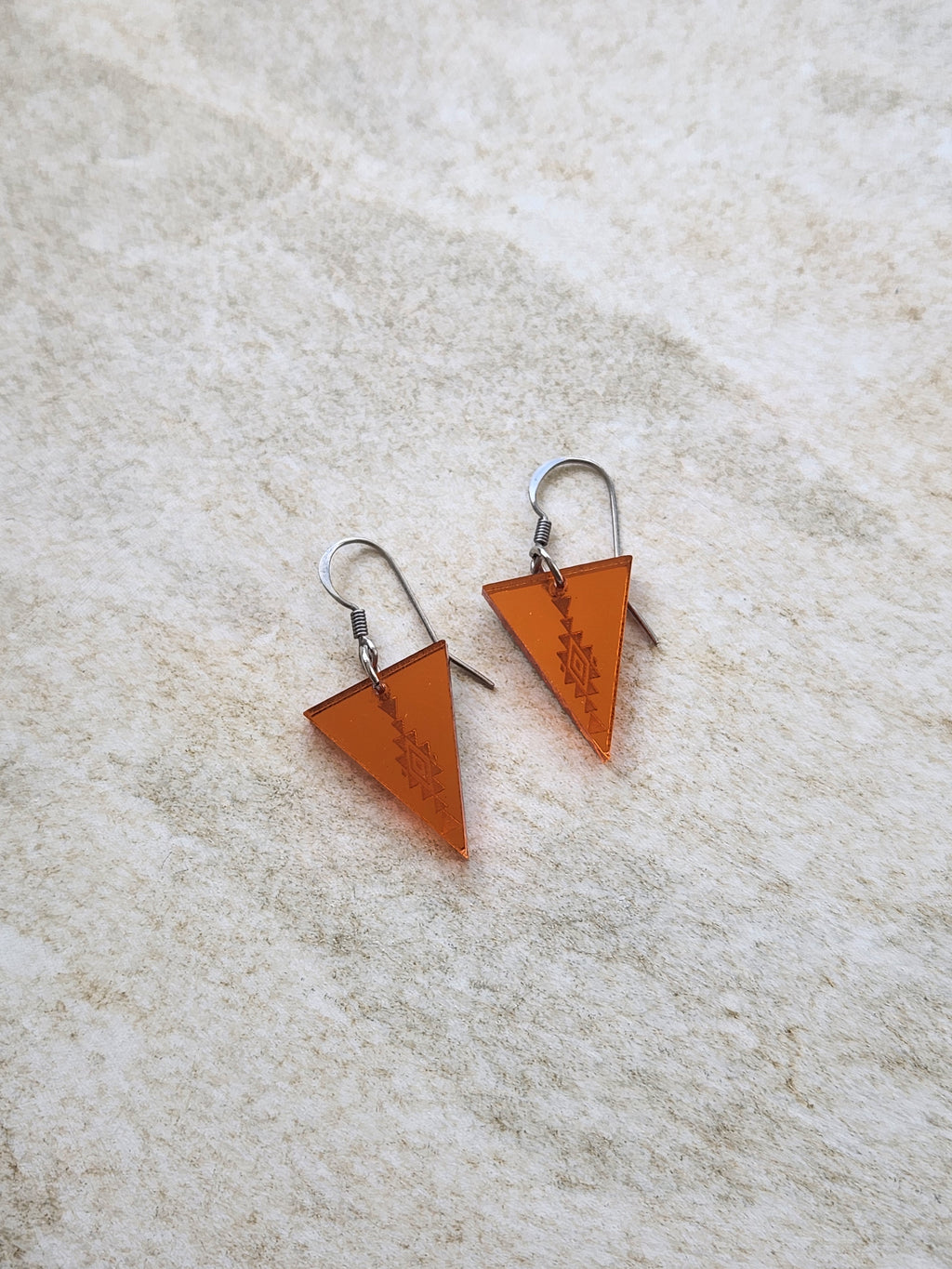 Small Triangle Mirror - Burnt Orange Style 2