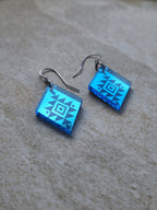 Small Diamond Mirror - Blue