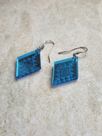 Small Diamond Mirror - Blue
