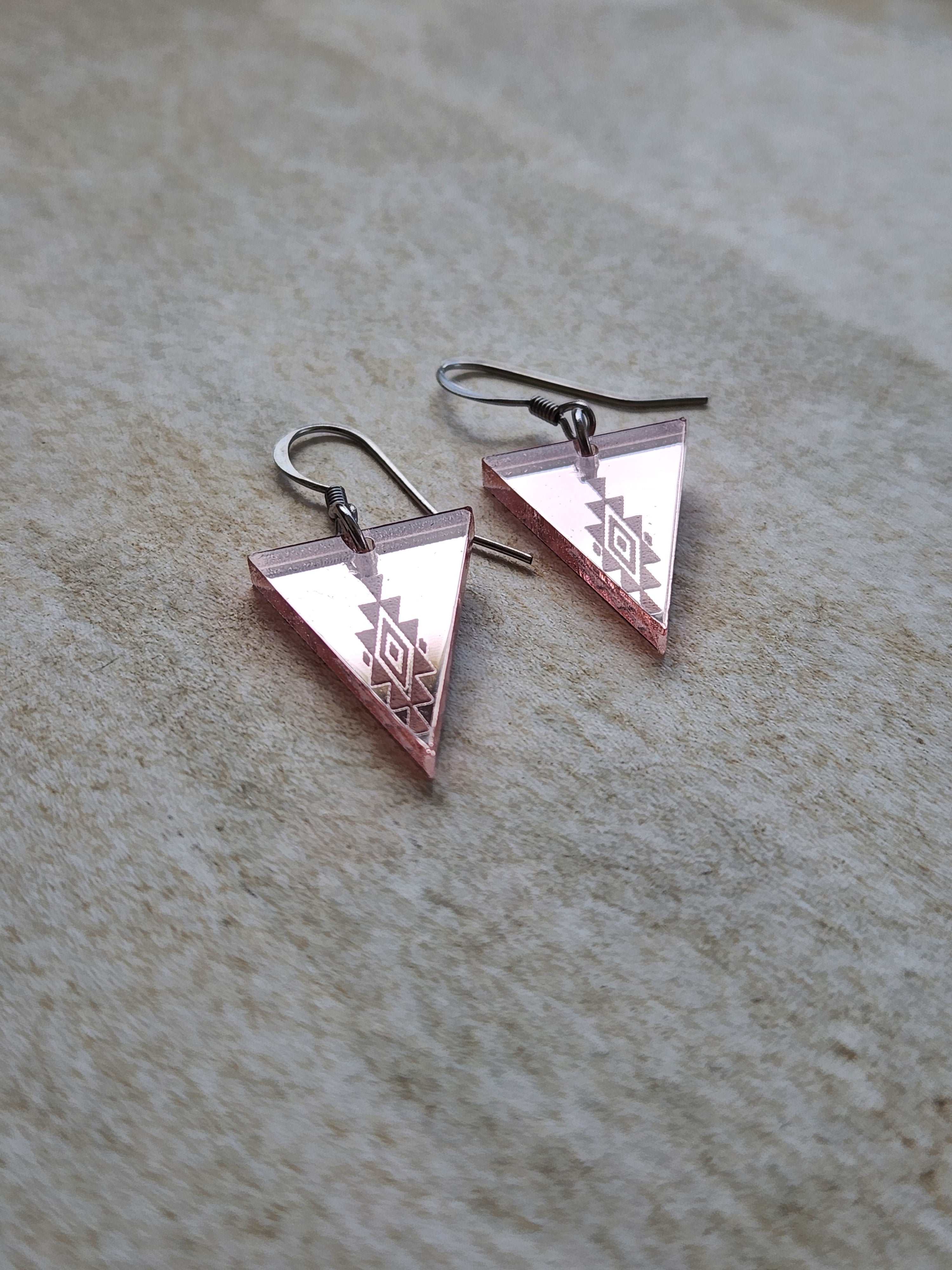 Small Triangle Mirror - Rose Gold Style 2