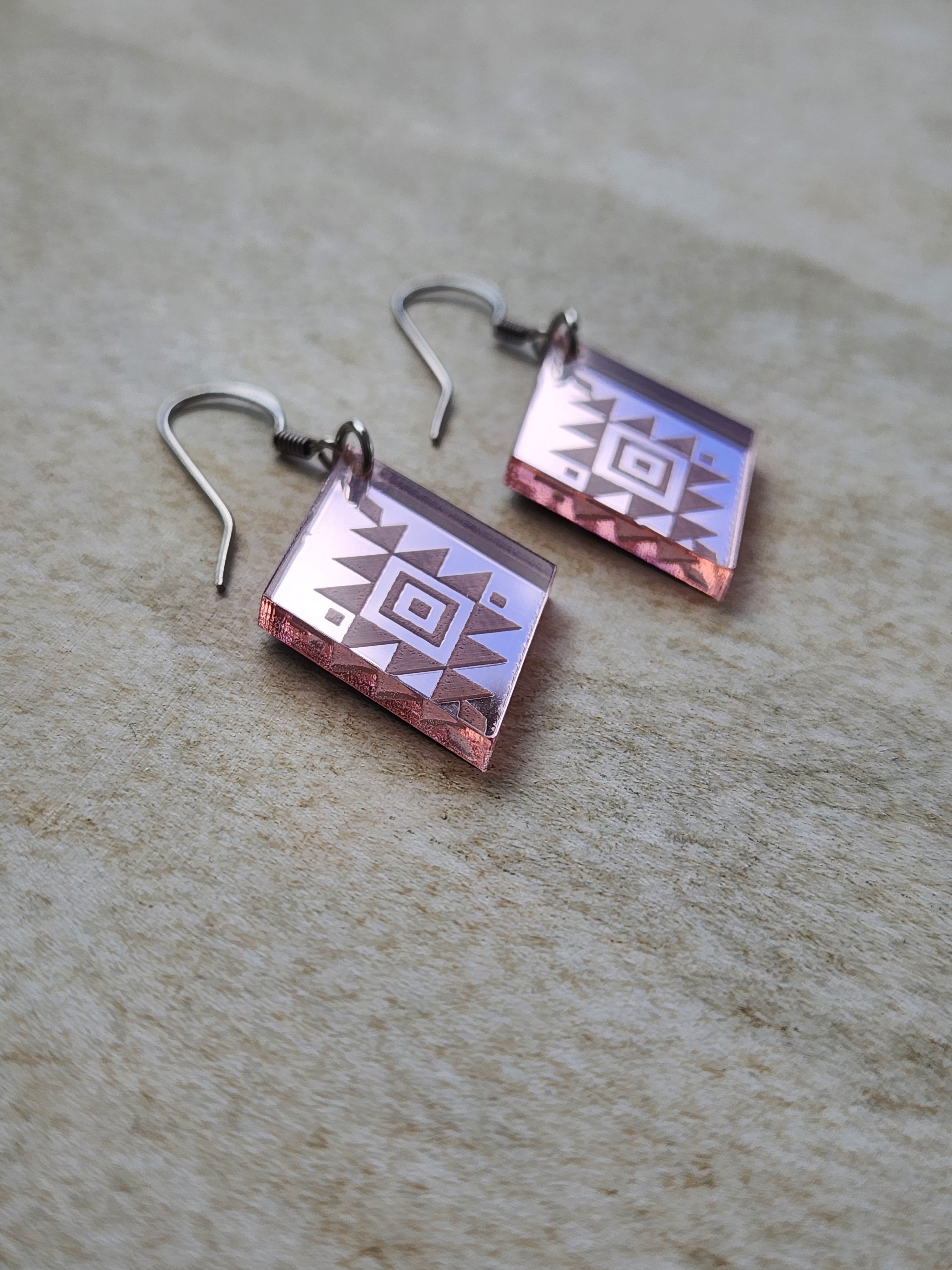 Small Diamond Mirror - Rose Gold