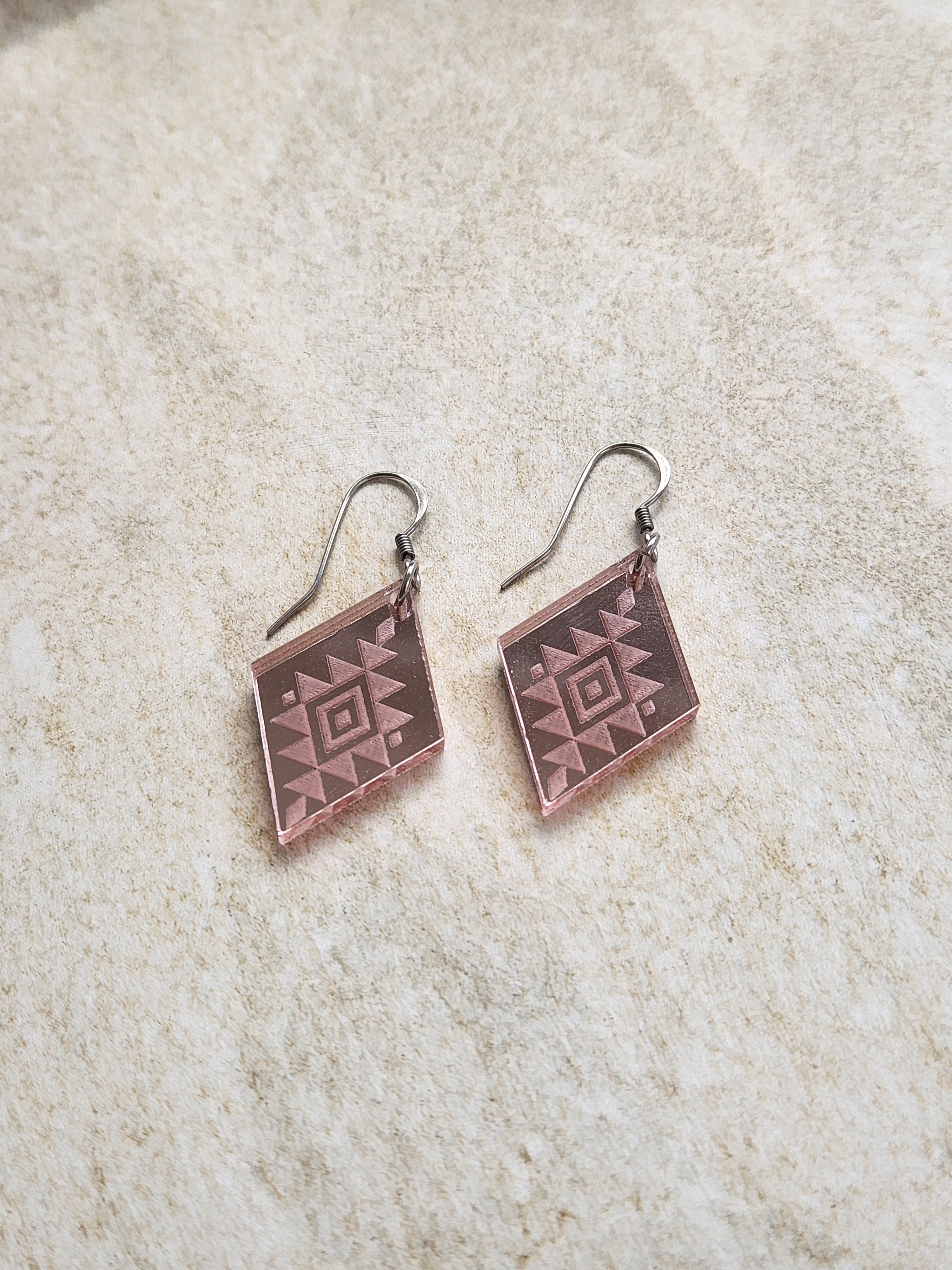 Small Diamond Mirror - Rose Gold