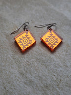 Small Diamond Mirror - Burnt Orange