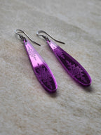 Long Tear Drop Mirror - Purple